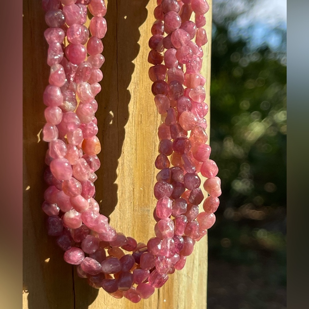 Jay King Pink Tourmaline Bead 5-Strand 18" Necklace - Picture 2 of 4
